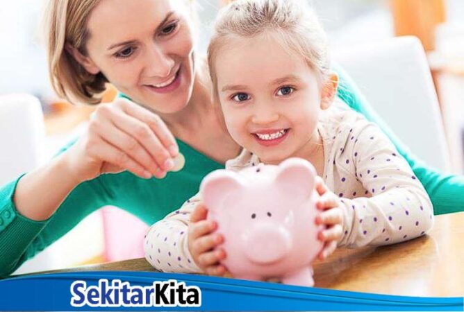 Ilustrasi anak dan ibu