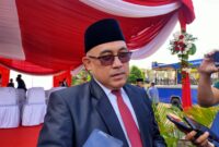 Sekda KBB, Asep Sodikin tanggapi permasalahan TKK di Bandung Barat (foto: Abdul)