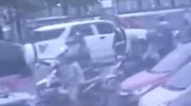 Viral oknum anggota polisi pukul TNI di Palembang (@kabarnegri)