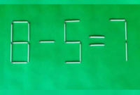 Tes IQ, dengan pindahkan dua batang korek api agar sesuai jumlah matematika ini