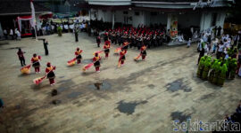Marching band meriahkan HSN 2022 dihadapan ribuan santri se Kabupaten Bekasi (foto; Sofyan)