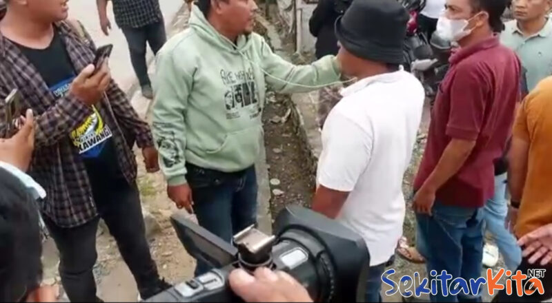 Sejumlah wartawan liput diintimidasi Debt Collector hingga diancam menggunakan sajam di Bekasi (foto: video viral)