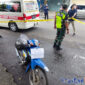 Kendaraan sepeda motor yang diduga dikendarai pelaku bom bunuh diri bertuliskan ancaman beredar luas di media sosial.