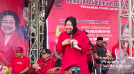 Ketua DPP PDIP Bidang Kebudayaan sekaligus Menteri Sosial Tri Rismaharini (foto: Abdul Kholilulloh).