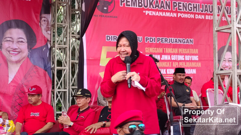 Ketua DPP PDIP Bidang Kebudayaan sekaligus Menteri Sosial Tri Rismaharini (foto: Abdul Kholilulloh).