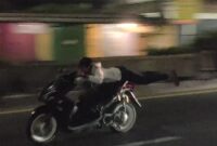  Aksi balap liar meresahkan warga di Kecamatan Tambun Selatan, Kabupaten Bekasi (foto: Abdul Kholilulloh)
