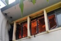 Kebakaran hebat melanda sebuah gedung lantai 2 Disdik Kabupaten Bekasi 