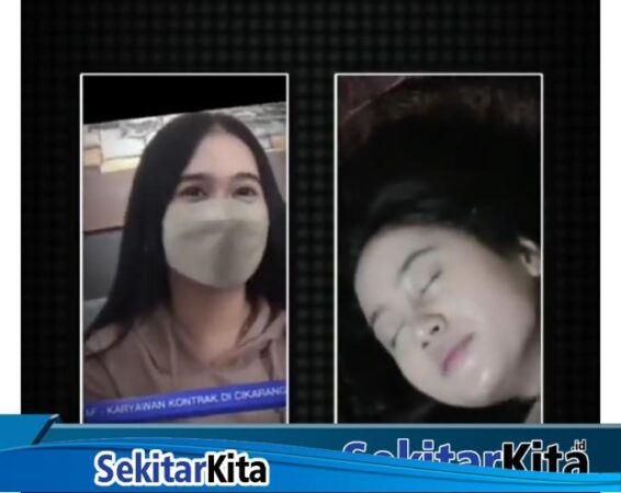 Video mesum disandingkan dengan foto AD Karyawati di Cikarang, sumber Twitter @gudangdewasa pada 17 Mei 2023.