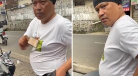 Seorang Pria Tidak Terima Lantaran Ditegur Pengendara Lain Karena Abu Rokok, Pengendara Ini Sempat Mengamuk dan Mengaku Bahwa Ia Anggota Polri (foto: @lensa_berita)