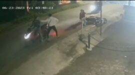 Aparatur Burangkeng Kecamatan Setu Kabupaten Bekasi mengadakan sayembara penangkapan pelaku begal (foto: CCTV pelaku begal)