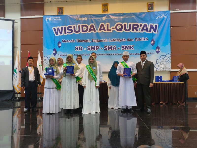 Yayasan Al Muslim Tambun Selatan menggelar Wisuda Qur'an di Gedung Pertemuan Graha Bintang Kecamatan Mustika Jaya, Kota Bekasi, pada Rabu (21/06/2023).foto: Abdul Kholilulloh