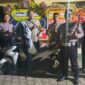 jajaran Polsek Setu Polres Metro Bekasi berhasil mengamankan terduga pelaku begal dan barang bukti celurit (foto: dok Polsek Setu)