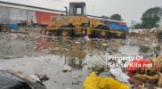 Kondisi Terkini, Seorang Kuli Panggul Pasar Induk Cibitung Terlindas Bulldozer