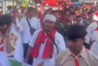 Peserta pawai taaruf dari Kecamatan Campaka (Tangkapan layar FB @H Herman Suherman).