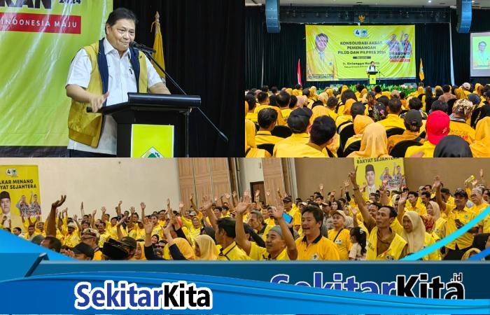 Airlangga Hartarto Bakar Semangat Kader di Cirebon, Teriakan Golkar Harus Menang Pileg dan Pilres 2024