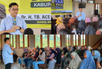 Tubagus Ace Hasan Syadzily Wakil Ketua Komisi VIII DPR  saat memberikan arahan kepada para penerima PKH