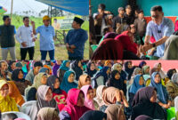 Kang Ace saat berdiskusi dan menyalurkan bantuan sosial di GOR Desa Cibereum Kertasari, Kabupaten Bandung, Kamis, 11 Januari 2024.