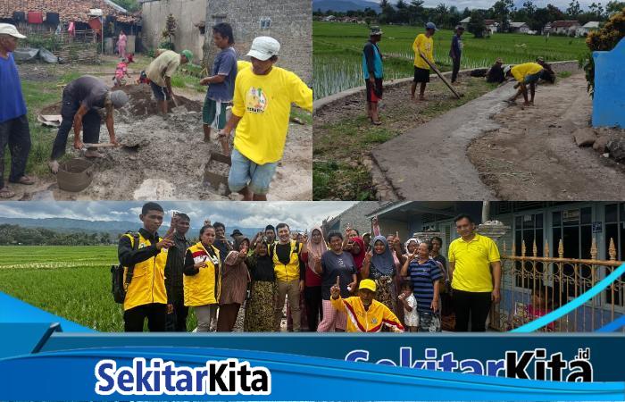 Buktikan Bisa Kasih Solusi, Caleg DPRD Cianjur Metty Triantika Bangun Jalan Desa dI Bojongpicung