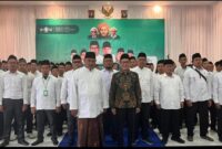 Pengurus Cabang Nahdlatul Ulama (PCNU) Kabupaten Karawang menggelar pelantikan pengurus 18 Lembaga PCNU, di Aula Husni Hamid, komplek Pemda Kabupaten Karawang, Sabtu (26/1/2024).