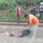 Seorang pria tewas tertabrak kereta di Kampung Simpati RT003/RW005, Desa Cilame Kecamatan Ngamprah, Kabupaten Bandung Barat, Selasa (13/02/2024). foto: (tangkapan layar/istimewa)