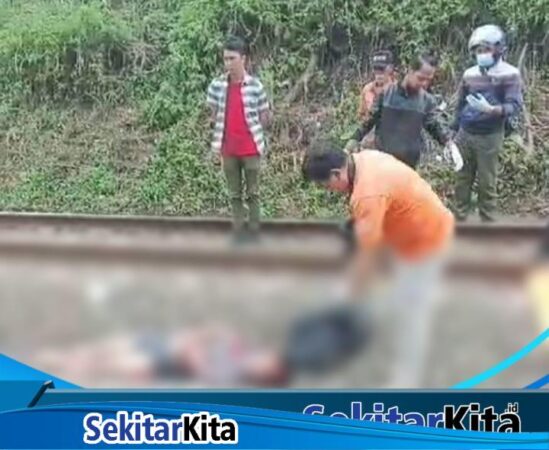 Seorang pria tewas tertabrak kereta di Kampung Simpati RT003/RW005, Desa Cilame Kecamatan Ngamprah, Kabupaten Bandung Barat, Selasa (13/02/2024). foto: (tangkapan layar/istimewa)