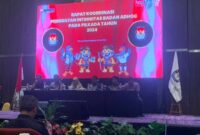 Komisi Pemilihan Umum (KPU) Karawang menggelar Rapat Koordinasi Penguatan Integritas Badan Adhoc untuk Pilkada 2024 (foto: Andyka Nugroho)