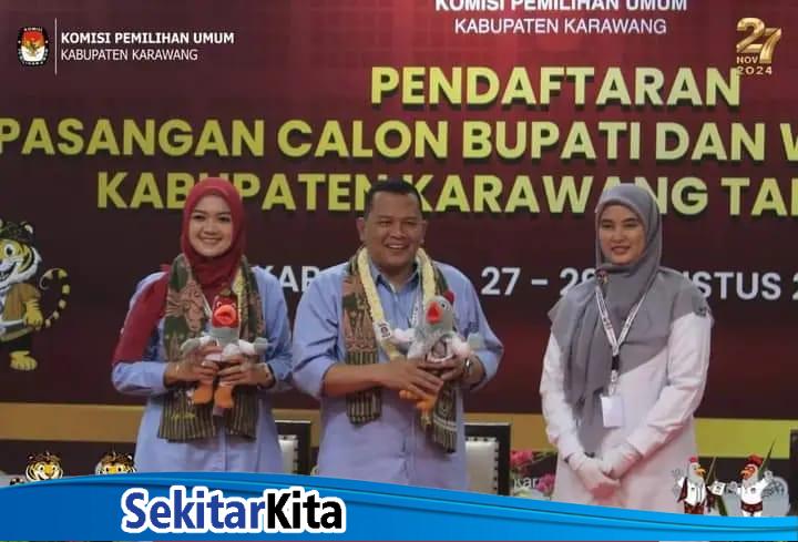 Berkas Pendaftaran Pasangan Acep-Gina ke KPU Karawang Dinyatakan Lengkap (foto: tangkapan layar/istimewa)