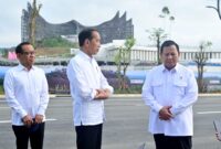 Presiden RI terpilih periode 2024 – 2029 yang juga Menteri Pertahanan (Menhan), Prabowo Subianto menghadiri sidang kabinet perdana di Ibu Kota Nusantara (IKN), Kalimantan Timur, Senin (12/8)
