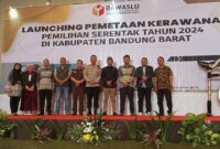 Bawaslu KBB Launching Pemetaan Kerawanan Pemilihan Serentak 2024 yang berlangsung di Hotel Novena Lembang, pada Kamis (8/8/2024). Foto: Abdul Kholilulloh
