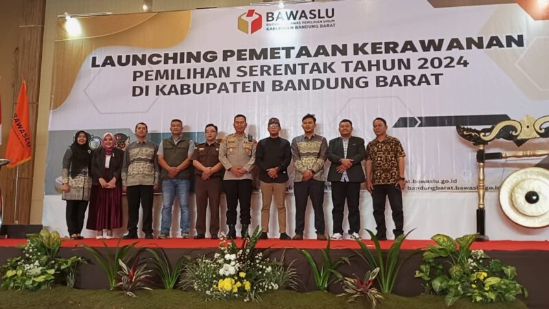 Bawaslu KBB Launching Pemetaan Kerawanan Pemilihan Serentak 2024 yang berlangsung di Hotel Novena Lembang, pada Kamis (8/8/2024). Foto: Abdul Kholilulloh