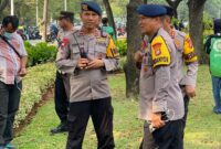 Ojol Gelar Aksi di Patung Kuda, Satbrimob Polda Metro Jaya Dikerahkan untuk Pengamanan (foto: istimewa)