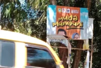 Baliho dan banner yang dirusak orang tak dikenal (Istimewa).