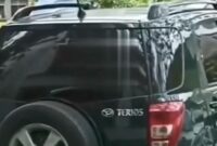 Mobil yang diduga digunakan oleh oknum camat di Karawang berbuat mesum (foto: tangkapan layar video viral)