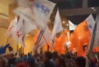 Suasana debat kedua Pilkada Kabupaten Bandung Barat (KBB) 2024 yang berlangsung di Hotel Novena, Kecamatan Lembang, Senin (18/11/2024),