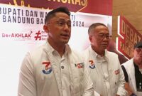 pasangan calon Bupati dan Wakil Bupati Bandung Barat Nomor Urut 3, Hengky Kurniawan dan Ade Sudrajat (foto: Abdul Kholilulloh)