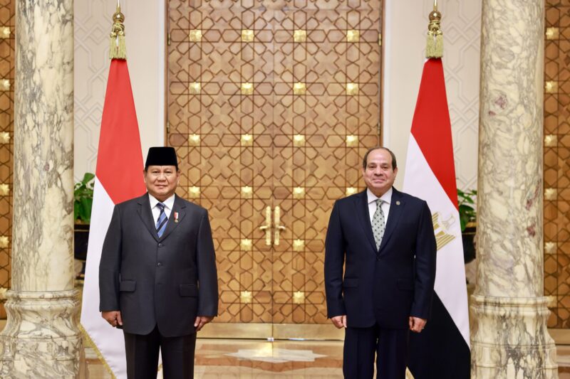 Presiden Republik Indonesia, Prabowo Subianto, dan Presiden Republik Arab Mesir, Abdel Fattah El-Sisi (foto: istimewa)
