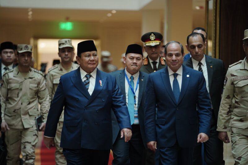 Presiden RI Prabowo Subianto bertemu Presiden Republik Arab Mesir, Abdel Fattah El-Sisi, (foto: Promedia Teknologi)