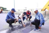 Dinas SDABMBK Kabupaten Bekasi Tinjau Langsung Rehabilitasi Jembatan Flyover Tegal Gede (foto: Istimewa)