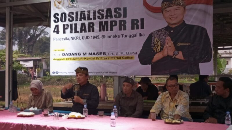 Anggota Komisi IV DPR RI Dapil Jawa Barat 2, Dr. H. Dadang M Naser, menggelar sosialisasi 4 Pilar (foto: Abdul Kholilulloh)
