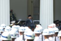 Presiden Prabowo Subianto saat menghadiri upacara peringatan Hari Lahir Pancasila di Gedung Pancasila, Jakarta, Senin (02/06). Foto: istana kepresidenan/Promedia