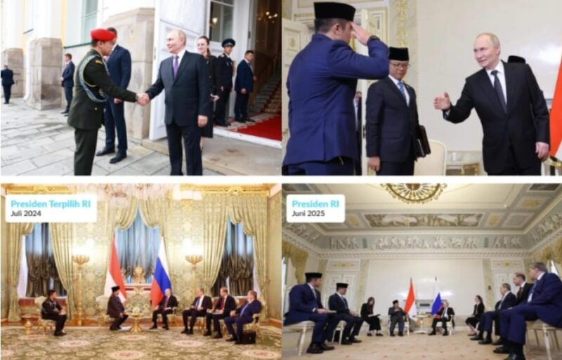 Seskab Teddy kenang momen pertemuan dengan Putin setahun lalu. (Instagram/sekretariat.kabinet)