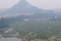 Kondisi sungai Citarum di bawah Jembatan Batujajar KBB (foto: Hen-hen/Sekitarkita.id)