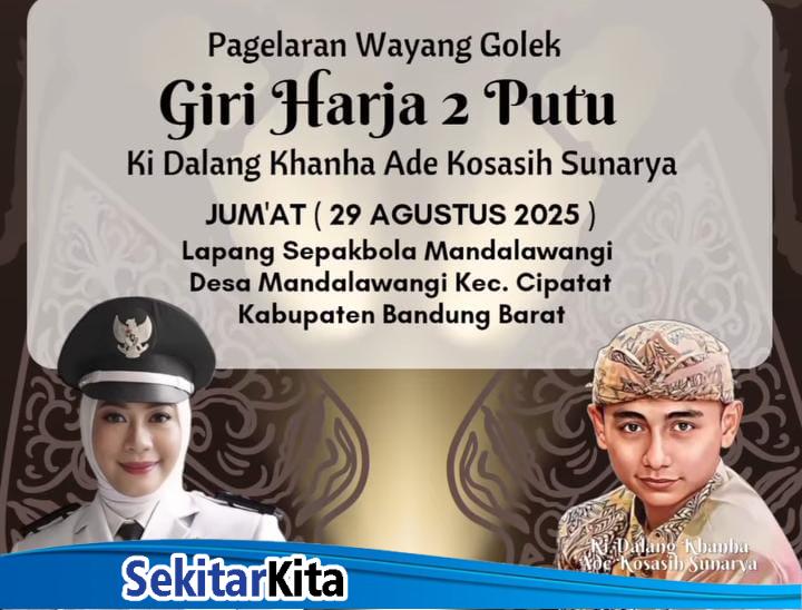 Desa Mandalawangi, Kecamatan Cipatat, merayakan milangkala ke-46 dengan penuh semarak melalui rangkaian kegiatan wayang golek (foto: Instagram @desa_mandalawangi.kbb)