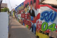 Kampung Rancabali, Gang Karangsari, RW 04, Desa Padalarang, Kecamatan Padalarang, Kabupaten Bandung Barat (KBB) disulap jadi kampung mural warna warni (foto; Abdul Kholilulloh/ dok. Sekitarkita.id)