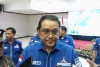 Wakil Ketua Umum DPP Partai Demokrat, Dede Yusuf Macan Effendi usai menghadiri pendidikan politik DPC Partai Demokrat KBB (foto: Abdul Kholilulloh)