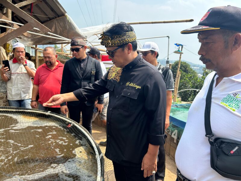 Anggota Komisi IV DPR RI dari Fraksi Partai Golkar, H. Dadang M. Naser, mengunjungi daerah pemilihannya didampingi oleh Kepala Bidang Koperasi pada Dinas Koperasi, Usaha Kecil dan Menengah (DISKOPUMKM) KBB, Rochmat Bahtiar, serta para tokoh dan warga Graha Padalarang Indah, Kecamatan Padalarang KBB. (Foto: Abdul Kholilulloh)