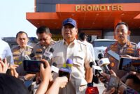 Presiden RI Prabowo Subianto saat memberikan keterangan pers di RS Polri, Kramat Jati, Jakarta Timur, Senin (1/9/2025), foto: Seskab RI