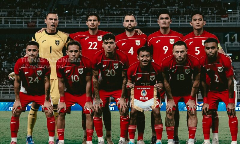 Skuad timnas Indonesia saat menghadapi Taiwan di laga FIFA Match Day September 2025. (x.com/TimnasIndonesia)