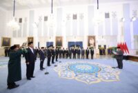 Presiden Republik Indonesia Prabowo Subianto secara resmi melantik empat menteri dan satu wakil menteri dalam jajaran Kabinet Merah Putih periode 2024-2029. Pelantikan tersebut digelar di Istana Negara, Jakarta, Senin (8/9/2025). Foto: Sekretariat Presiden