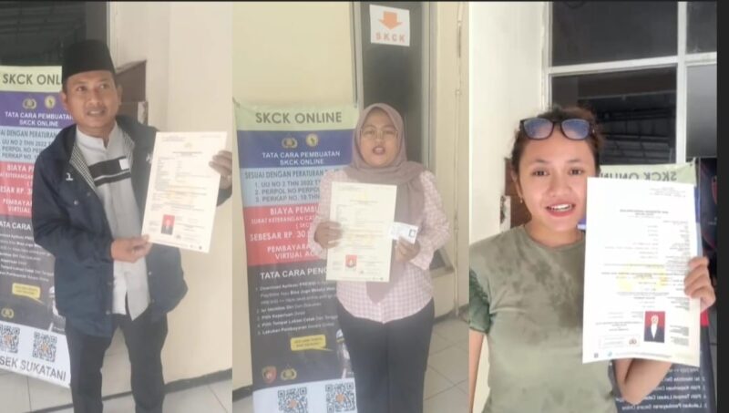Warga Kabupaten Bekasi saat mengurus pelayanan SKCK di Mapolres Metro Bekasi (foto: Arjun)
